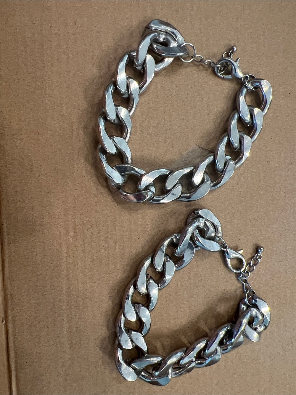 Silver Chain Link Bracelet for Men - Classic Chunky Style